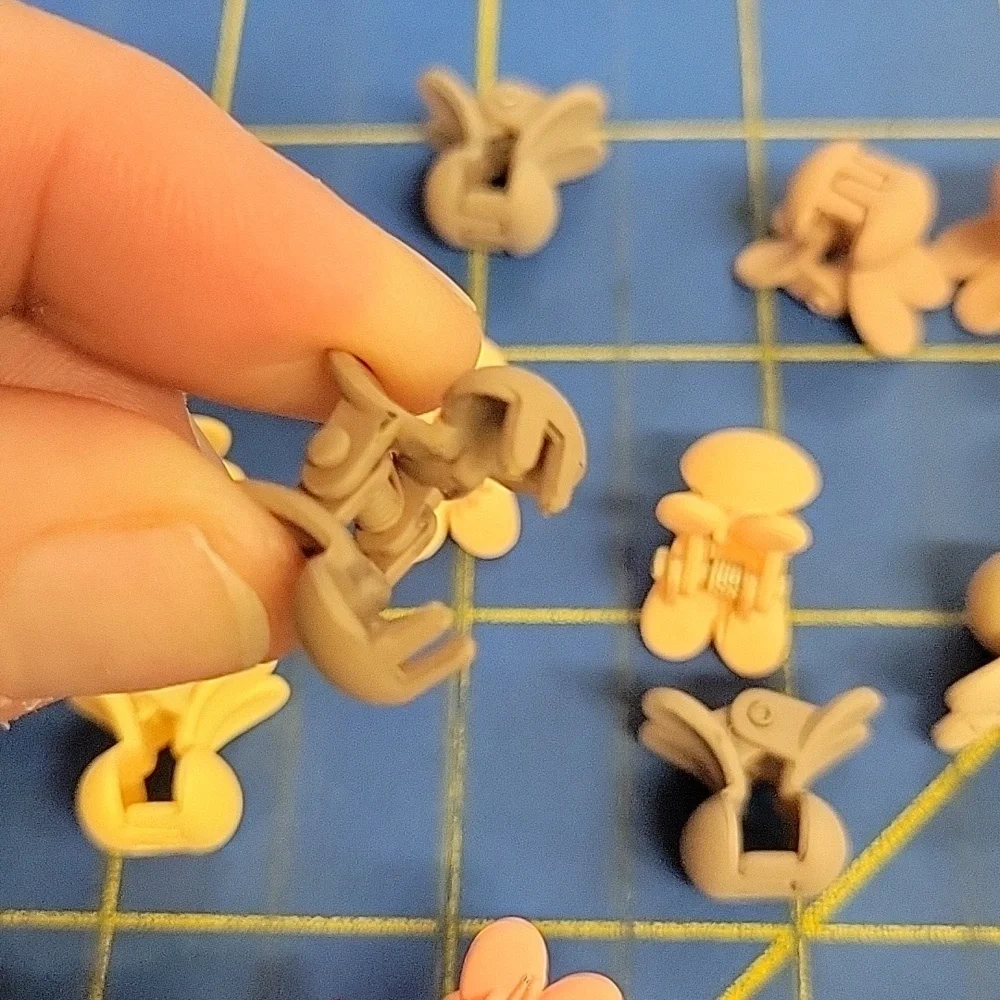 Lot of 20 Small Hair Clips - Tan Pink Cream Brown